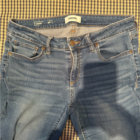 Sonoma Women's Cropped Blue Jean capris - Picture 3 of 6